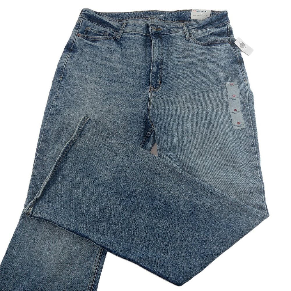 Old Navy Higher High Rise Flare Leg Jeans Women's Size 16 Light Wash Stretch